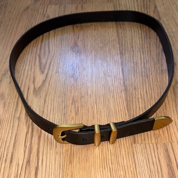 American Eagle Outfitters Black Belt with Gold Accents - Picture 1 of 5